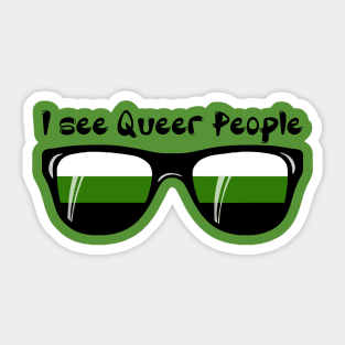 Neutrois Sunglasses - Queer People Sticker